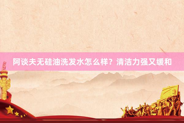 阿谈夫无硅油洗发水怎么样？清洁力强又缓和